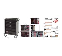 KS Tools - 823.7177 - Servante d'atelier complète ONE BY ONE 7 tiroirs équipée de 177 Outils - caisse a outils carroserie complète - porte flacons