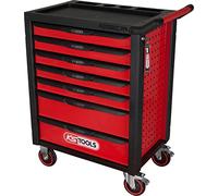 KS Tools Servante d'atelier 826.0007 acier 7 tiroirs 350 kg avec clé noir/rouge 788 mm