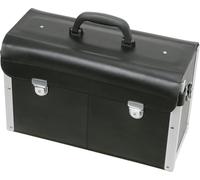 KS TOOLS 850.0310 - Valise à outils robuste en Cuir naturel - 2,6 Kg - Dimension 420x150x250 mm - 18 compartiments de rangement à l'intérieur - Charge maximale: 30 kg Noir