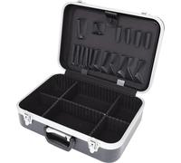 KS TOOLS 850.0520 - Valise de technicien en ABS - 6 Kg - Soute avec 6 compartiments modulables - Panneau amovible avec supports pour outils - Charge maximale: 30 kg Noir