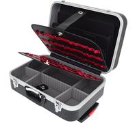 KS Tools Mallette rigide ABS 850.0530 - trolley télescopique, 2 panneaux amovibles, noir