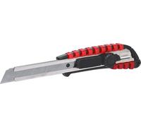 KS Tools - 907.2141 - Cutter manche bi-matière - cutter professionnel à retour de lame automatique 18 mm L.190 mm