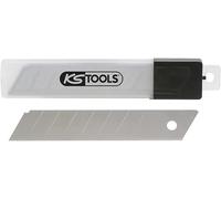 KS Tools - 907.2166 - Boîte de 10 lames de cutter 100 x 18 mm - Pour cutter professionnel 907.2141 - Epaisseur de 0,5 mm - Avec lame sécable (Lot de 5)
