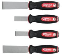 KS TOOLS 907.2210 Jeu de 4 grattoirs à lame inox Rouge/Noir