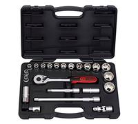 KS Tools 911.0622 Coffret de douilles et accessoires 1/2" - 10 à 32 mm | Coffret de douilles et accessoires 1/2" 10 à 32 mm, 22 pièces, Chrome Vanadium, outillage professionnel
