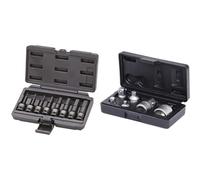 KS Tools 911.0902 - Jeu de Douilles Mâles à Chocs 6 Pans 1/2'', L.75 mm - 8 Pièces & 911.0106 Coffret augmentateurs/réducteurs - 6 pcs