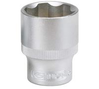 KS Tools 911.1217 - Douille F6-1/2" - 17 mm - Gamme CHROMEmat - Profil Superlock - En Chrome Vanadium - Finition satinée