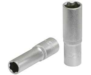 KS Tools 911.1240-E Douille longue - F6-1/2'' - 10 mm - CHROMEmat - sur support