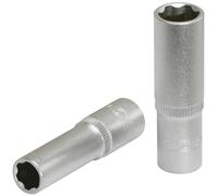 KS Tools 911.1258-E Douille longue - F6-1/2'' - 20 mm - CHROMEmat - sur support