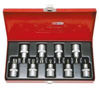 KS Tools 911.1386 Jeu de douilles tournevis 1/2" Torx percé | Jeu de douilles tournevis 1/2'' TORX percé, 9 pcs., TB20-TB60, chrome vanadium, vissage précis