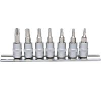 KS Tools 911.1460 Jeu de douilles tournevis Torx percé sur rail 7 pièces