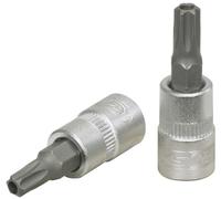 KS Tools 911.1465-E Douille tournevis TORX 25 percé - 1/4'' - CHROMEmat - sur support