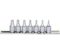 KS Tools 911.1470 Jeu de douilles de vissage 5 pans TS 1/4" sur rail 7 pièces