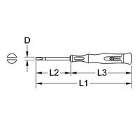 KS Tools 911.2174 Tournevis 4 en 1 pour vis Torx 130 mm