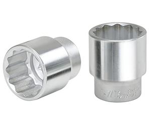 KS Tools 911.3496 - Douille 3/4'' 12 pans - 2,3/16'' - Version courte - En Chrome Vanadium - Finition chromée satinée