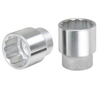 KS Tools 911.3538 - Douille 12 pans 3/4" - 1,1/2'' - Version courte - Chrome Vanadium - Finition chromée satinée