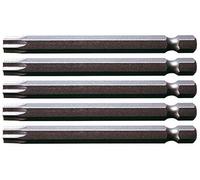KS Tools 911.7705 - Boîte de 5 Embouts de Vissage TORX® percé, L.75 mm - 1/4'' - T25 - En Acier Spécial