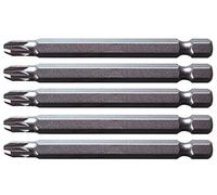 KS Tools 911.7728 - Boîte de 5 Embouts de Vissage POZIDRIV®, L.75 mm - 1/4'' - PZ2 - En Acier Spécial