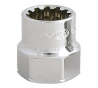 KS Tools 916.4072 - Douille traversante 1/2", 22mm - Gamme TRIPLEplus® - Entraînement 19mm mâle - En Chrome Vanadium - Finition chromée