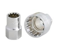 KS Tools 916.4074 - Douille traversante 1/2", 24mm - Gamme TRIPLEplus® - Entraînement 19mm mâle - En Chrome Vanadium - Finition chromée