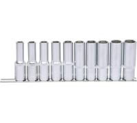 KS Tools 917.0615 jeu de douilles hexagonales 1/2", longues, 10 pces 10 | Jeu de douilles 1/2'' 6 pans, longue, 10 pcs. 10-19 mm, chrome vanadium