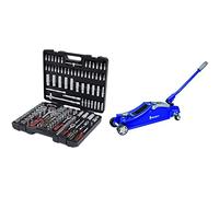 KS TOOLS 917.0779 - Caisse à Outils Complète en Coffret de Douille en 1/4", 3/8" et 1/2" - Coffret Douille et Accessoires - 179 Pièces & MICHELIN Cric Hydraulique Rouleur 1,8T
