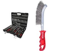 KS TOOLS 917.0779 - Caisse à Outils Complète en Coffret Douille et Accessoires en 1/4", 3/8" et 1/2" & Automobile Et Poids Lourds - Brosse Métallique Pour Frein à Tambour Brins Inox