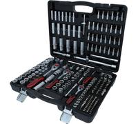KS Tools 917.0795 Coffret cliquets, douilles 1/4'' - Malette outils 195 pcs | Coffret de douilles et accessoires 1/4"+3/8''+1/2'', 195 pièces, outillage professionnel, chrome vanadium