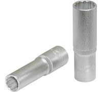 KS Tools 917.3977 3/8" Douille 12 pans, longue, 17 mm | Douille longue 12 pans 3/8’’, 17 mm, chrome vanadium, résistant