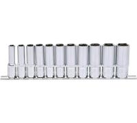 KS Tools 3/8" Jeu de douilles 6 pans CHROMEplus, longues, 11 pcs. 8-19mm Quantité:1