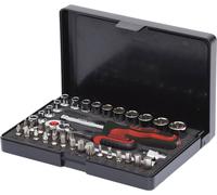 KS Tools Jeu de douilles 1/4" CHROMEplus 40 pièces avec mini-cliquet (918.0640)