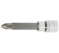 KS Tools 918.1686 - Douille tournevis PHILLIPS, Longueur 110mm PH2 - Version longue - En Chrome Vanadium - Finition chromée