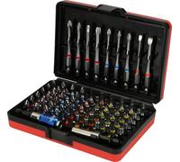 KS Tools - 918.3070 - Jeu d'Embouts de Vissage à Code Couleur TORSIONpower 1/4", 71 Pièces - Kit d’Embouts pour Tournevis - Porte-Embouts Magnétique à Verrouillage Automatique Chromé Satiné