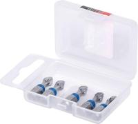 KS Tools 918.3211 - Boîte de 5 Embouts de Vissage à Code Couleur TORSIONpower®, L. 25 mm - 1/4'' - POZIDRIV®, PZ2