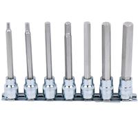 KS TOOLS Jeu de douilles à embout 3/8" CHROMEplus à six pans creux 7 pces, longueur 4-12 mm - 918.3960