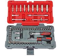 KS Tools 922.0654 Caisse à outils complète 1/4 - Coffret de maintenance | Coffret de douilles et accessoires ULTIMATE 1/4'', 54 pièces, outillage professionnel, chrome vanadium