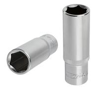KS Tools 922.1248 - Douille longue 6 pans 1/2'' - 18mm - Gamme ULTIMATE® - En Chrome Vanadium - Finition chromée satinée