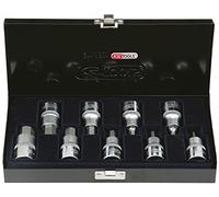 KS Tools Coffret 9 douilles tournevis 6 pans 1/2'' 922.1321 – 4–17 mm, Chrome-Vanadium, version courte