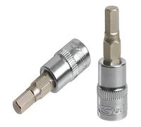 KS Tools 922.1461 - Douille tournevis 6 pans 1/4'', L.37 mm - 3 mm - Gamme ULTIMATE® - En Chrome Vanadium - Finition chromée satinée