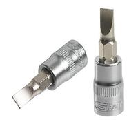 KS Tools 922.1487 - Douille tournevis Fente 1/4'', L.37 mm - 4 mm - Gamme ULTIMATE® - En Chrome Vanadium - Finition chromée satinée