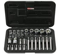 Coffret TORX® percé, 1/4" - 3/8" - 1/2" - E4 à E24 - T20 à T55 - 30 pcs KS TOOLS 922.4301