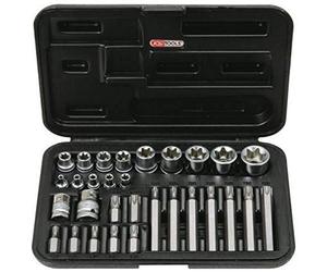 KS Tools 922.4301 Coffret de 30 pièces torx percé 1/4" - 3/8" - 1/2" - E4 - E24 - T20 - T55