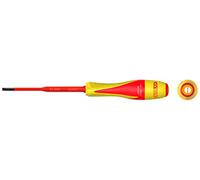 KS Tools 922.6220 Tournevis fente 3,5 x 100mm - Bi-matière isolé 1000V | Tournevis fente bi-matière isolé 1000V - 3,5 x 100mm pour borniers électriques, chrome vanadium