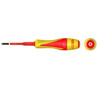 KS Tools 922.6224 - Tournevis PHILLIPS®, PH1 - Bi-matière isolé 1000V - Pour borniers électriques - En acier S2 - Pointe brunie