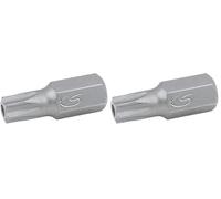 KS TOOLS 930.2150 - Embout de Vissage TORX® percé, L.30 mm - A 10 mm - T50 - en Acier Nickelé (Lot de 2)
