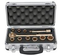 KS Tools 963.1289 - Coffret de douilles 6 pans 1/2" - Gamme BRONZEplus - Flank Traction - Antidéflagrant - Alliage Aluminium - 23 pièces
