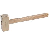 KS Tools 963.2055 - Massette - Manche Hickory - Tête 3000g, 900mm - Gamme BRONZEplus - Antidéflagrant - Alliage Aluminium-Bronze