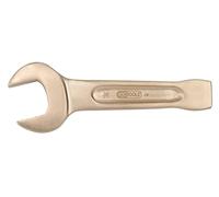 KS Tools 963.7638 - Clé à fourches à frapper - 50mm, 275mm - Gamme BRONZEplus - Fourche inclinée à 15° - Antidéflagrant - Alliage Aluminium-Bronze