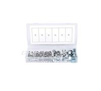 KS Tools - Assortiment d'écrous de sécurité 970.0120 M4-12 - 146 pièces - Boîte de rangement