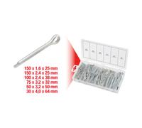 KS Tools Assortiment de goupilles fendues KS Tools 1,6x25,4mm-4,0x63,5mm, 555 pcs. Quantité:1